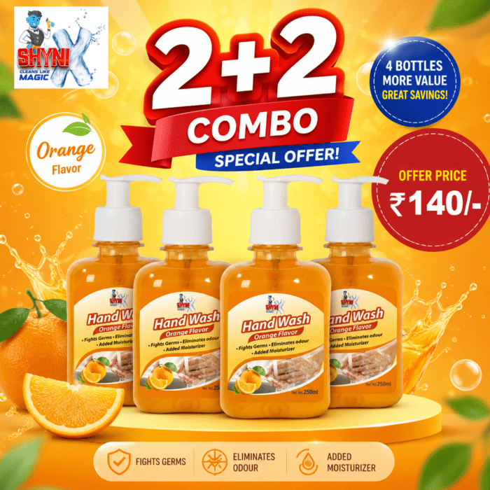 Hand Wash Orange Flavor - 250 ML (2+2 Special Combo Offer)